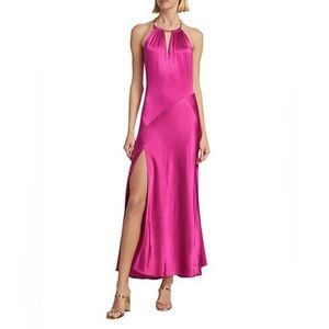 ASTR The Label Kazia Satin Halter Dress NWT